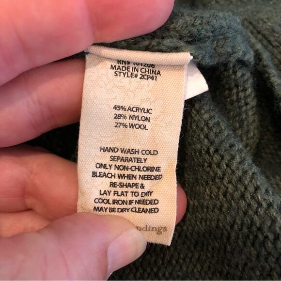 Soft Surroundings dark green wool blend sweater size Large - Picture 8 of 14